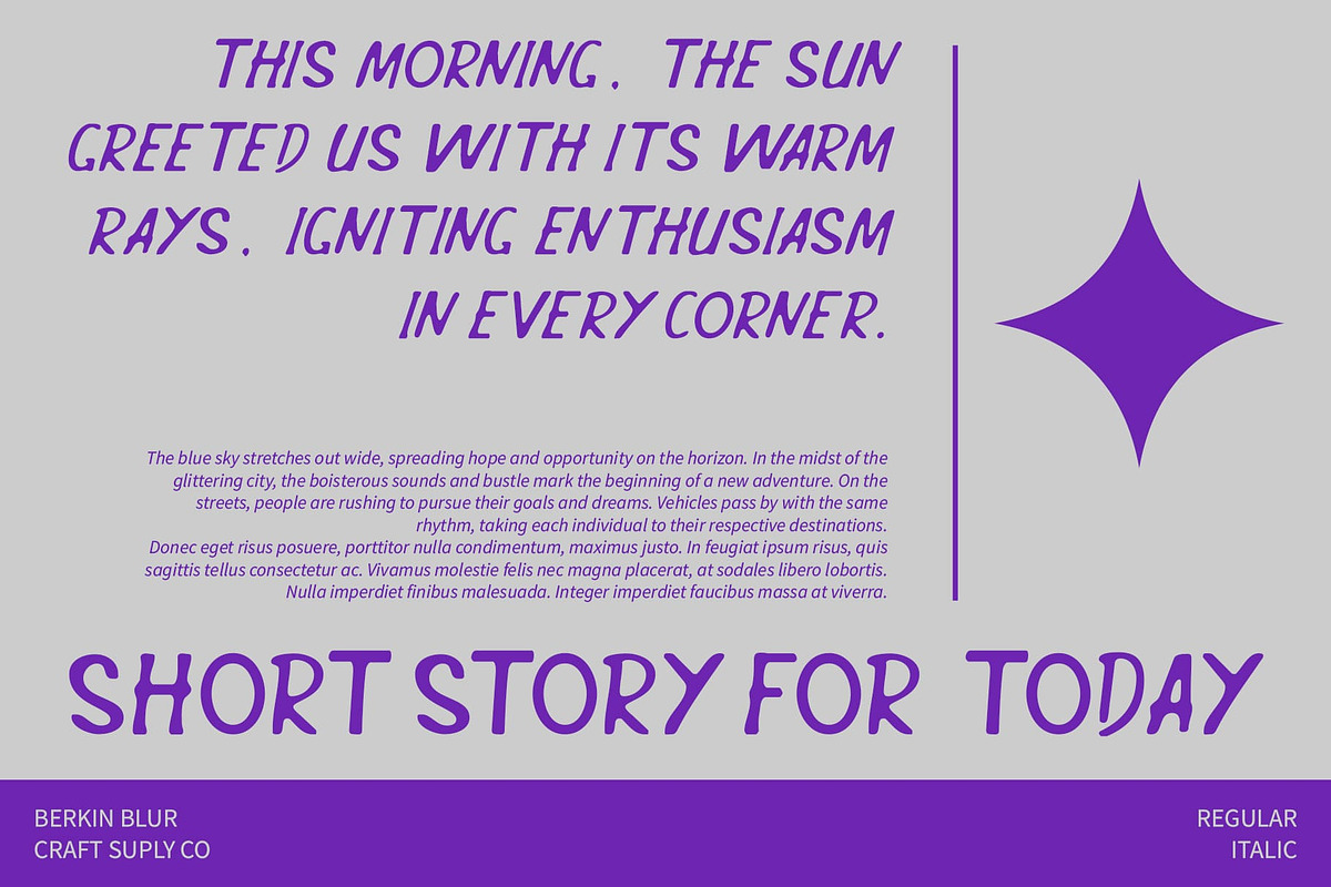 Berkin Blur, a Sans Serif Font by Craft Supply Co. (Photo 2 of 8)