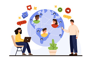 An engaging vector illustration, a Technology Illustration by Flashvector
