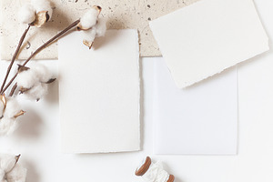 Vintage Paper Wedding Mock Up