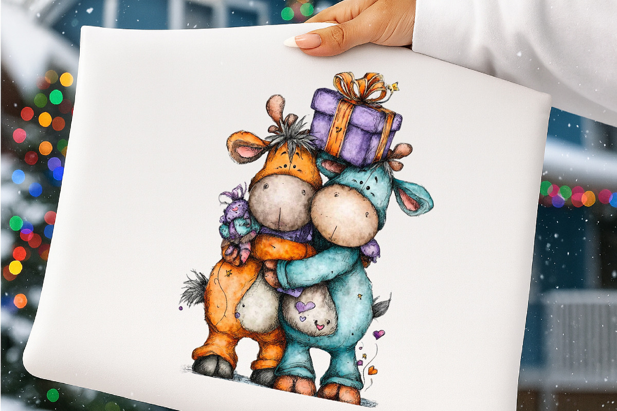 Funny Christmas Reindeer Clipart, an Illustration by SinaCreation (Photo 10 of 11)