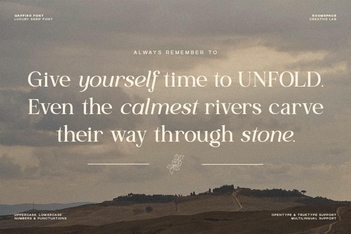 Qaffiso – Luxury & Elegant Modern, a Serif Font by roomspace creative lab (Photo 2 of 11)