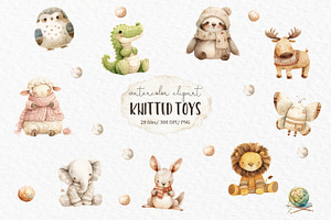 Boho Baby Toys Watercolor Clipart