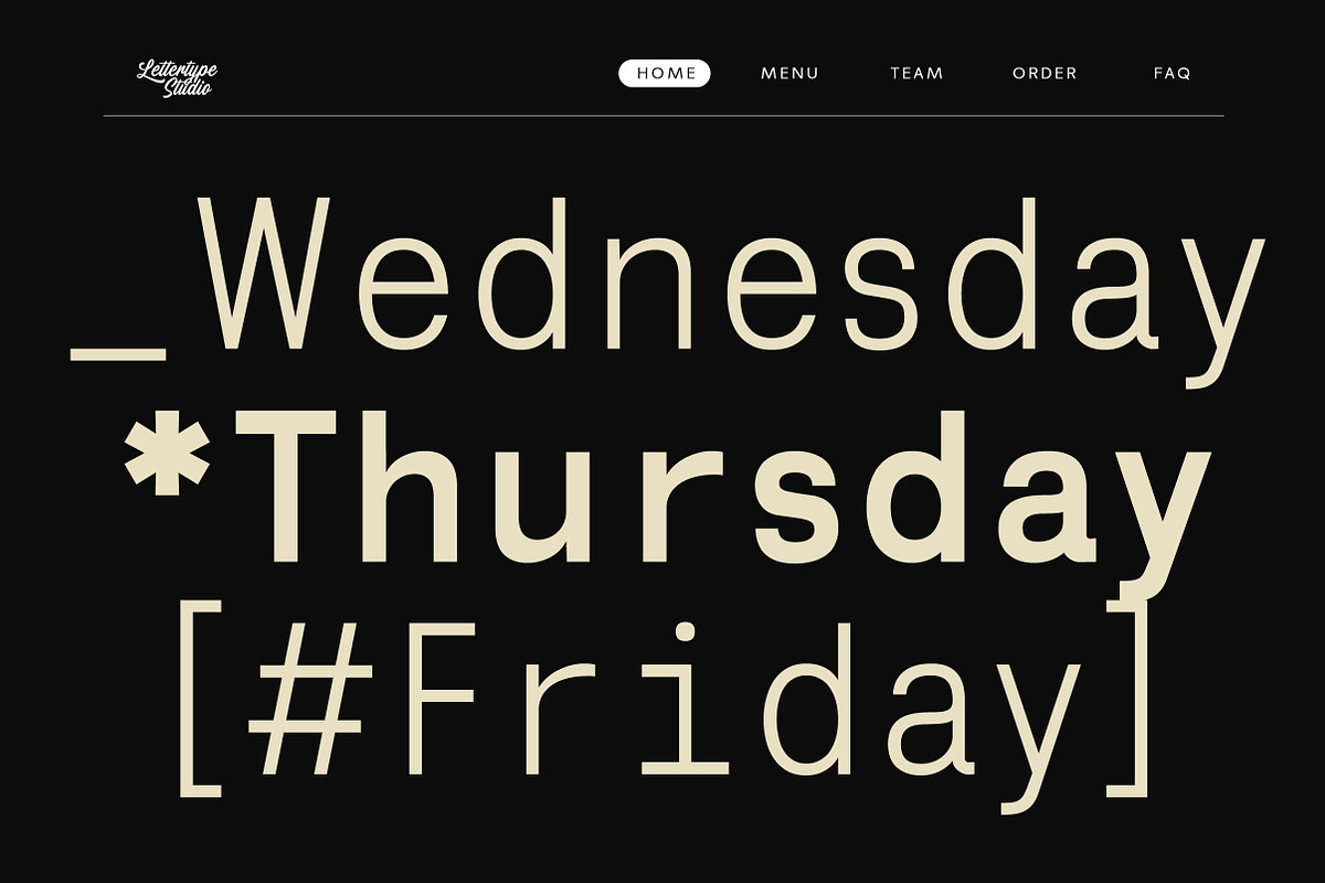 Lenia Mono | Intro 50% OFF, a Sans Serif Font by Lettertype Studio (Photo 14 of 14)