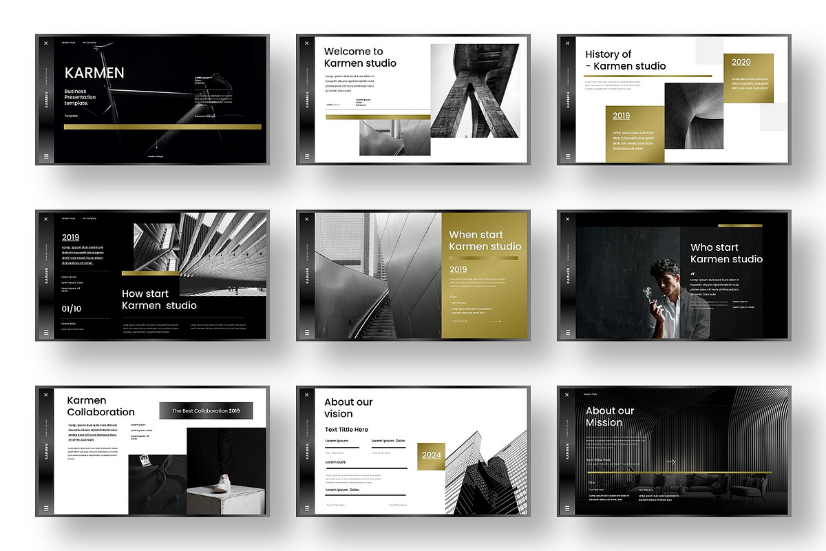 Karmen – Business PowerPoint, a Presentation Template by Dens Creative Studio (Photo 2 of 6)