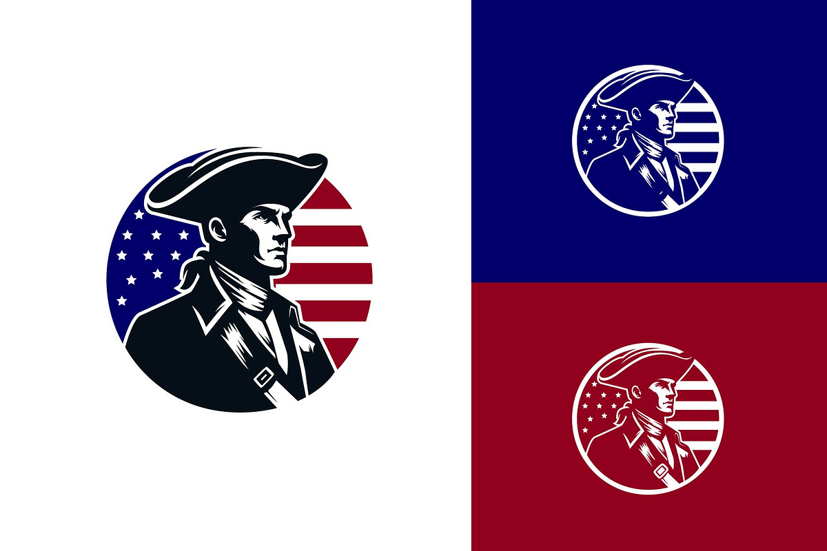 American Patriot Revolution War Logo, a Branding & Logo Template by funpixel