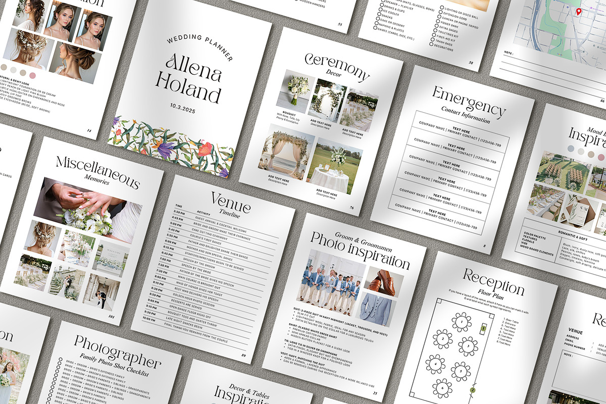 Floral Wedding Planner Template, a Presentation Template by SKY CREATION (Photo 6 of 6)