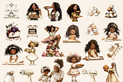 NEUTRAL BAKER GIRL CLIPART PACK, a Person Illustration by Daring Digies (Thumbnail 3 of 9)