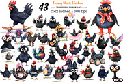 Quirky Funny Black Chicken Sublimati, an Illustration by DreamCafeArt (Thumbnail 1 of 3)