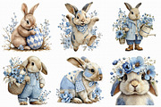 Watercolor Spring Rabbit Clipart, an Illustration by Libby Wishes (Thumbnail 6 of 8)