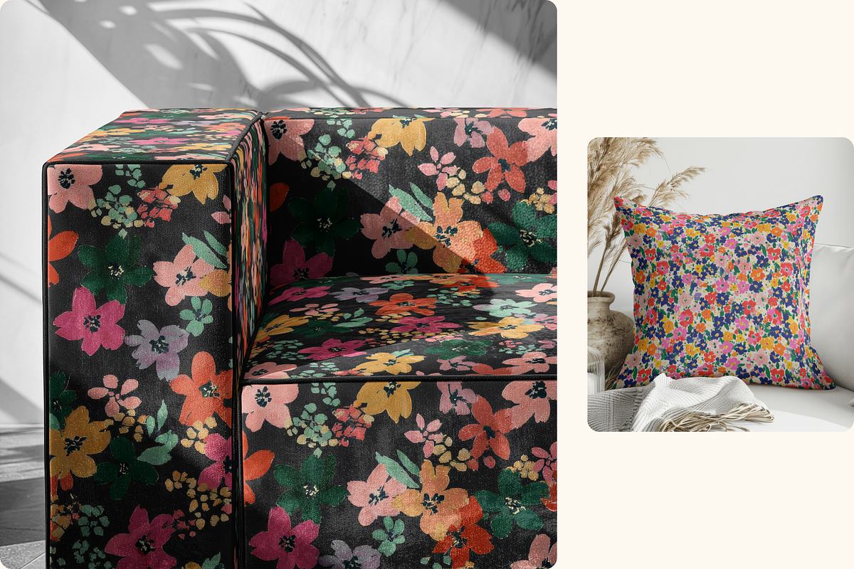 Bold Ditsy Floral Seamless Patterns, a Pattern Graphic by Ninterints (Photo 9 of 17)