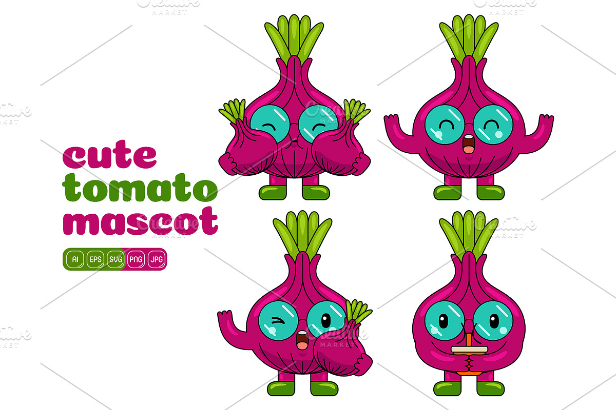 Onion Mascot Cartoon Character, an Illustration by MEDZ (Photo 5 of 5)
