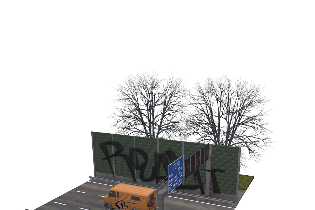 3DProcreate German Graffiti Template, a Cars & Vehicle 3D Model by Bakeroner (Photo 3 of 8)