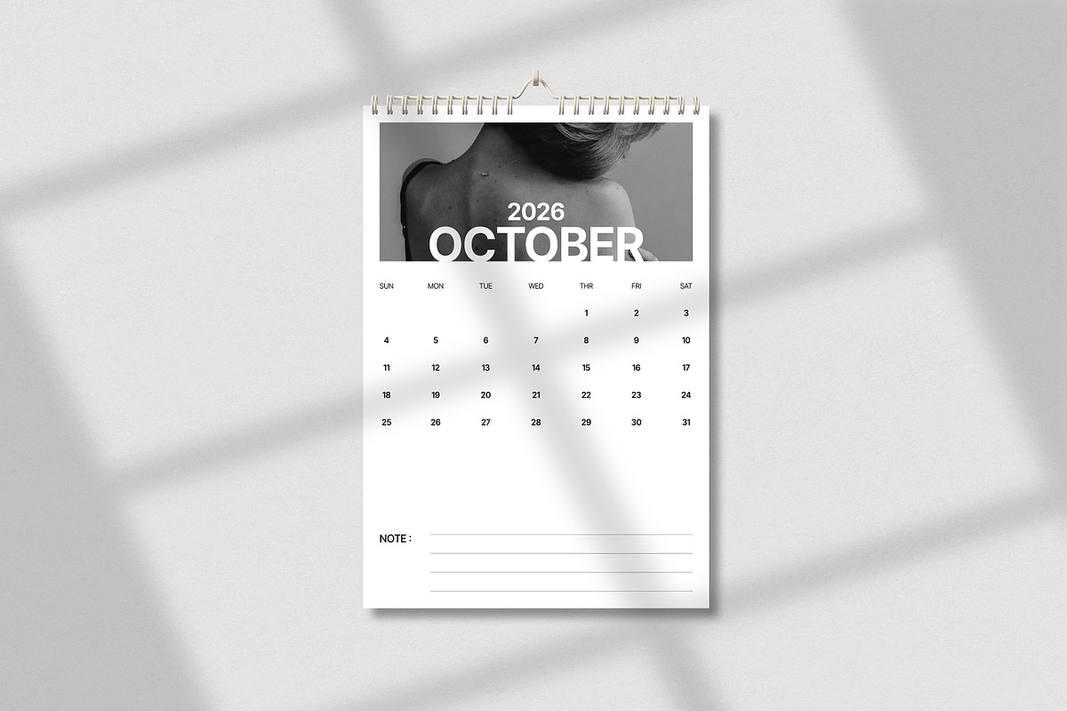 2026 Creative Wall Calender Template, a Stationery Template by Creatiya Type (Photo 3 of 4)