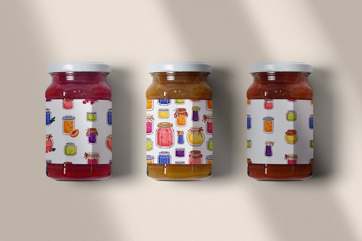 Sweet jam in jars, seamless patterns, a Pattern Graphic by Good Studio (Photo 5 of 9)