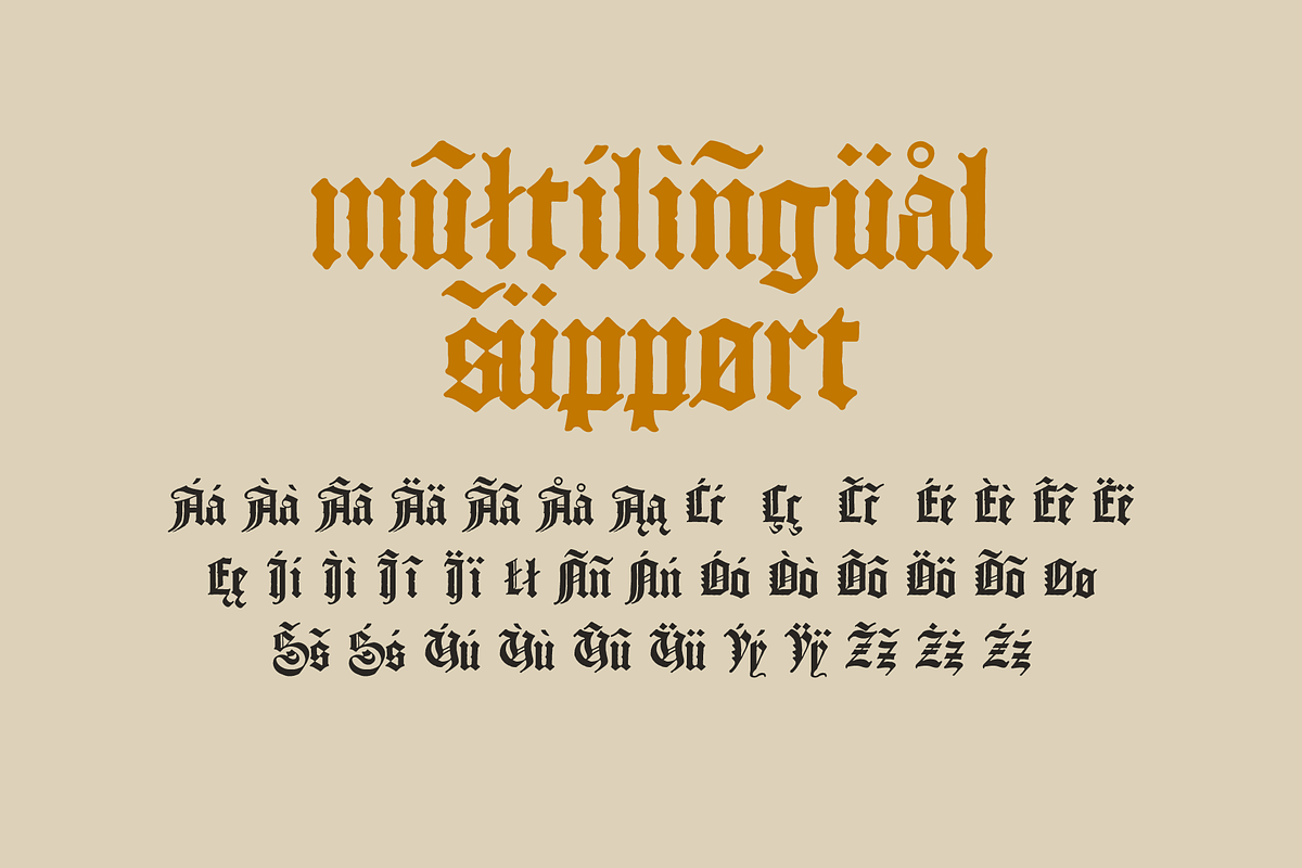 Saxon Textura blackletter, a Blackletter Font by kaer_shop (Photo 4 of 10)