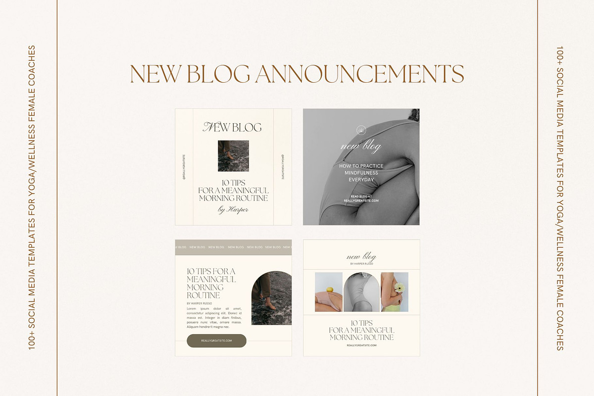 100 Yoga Wellness Instagram Bundle, a Social Media Template by With Faith & Love (Photo 10 of 15)