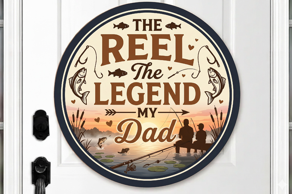 Sports Dad Door Hanger, The Reel, a Seasonal Illustration by Rose Art (Photo 2 of 3)