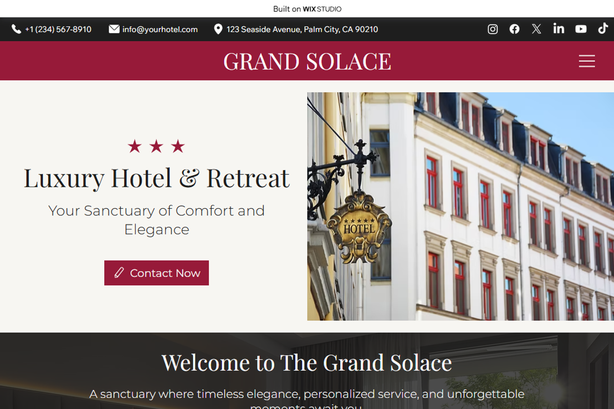 Hotel - Wix Studio Website preview 8