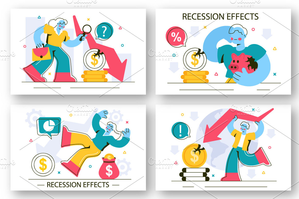10 Recession Effects Illustration, a Finance Illustration by denayunebgt (Photo 3 of 4)
