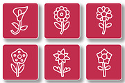Flowers Outline Icon Pack, an Outline Icon by Tekuni (Thumbnail 3 of 12)