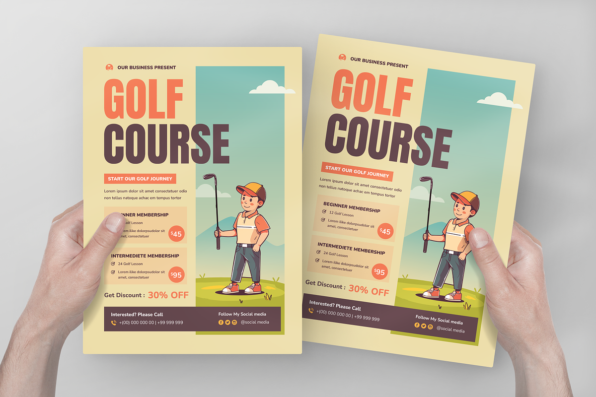 Golf Course Flyer, a Flyer Template by Annora Studio (Photo 4 of 5)