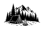 50 Camping Mountain Vector Bundle, an Illustration by jahid234 (Thumbnail 24 of 51)