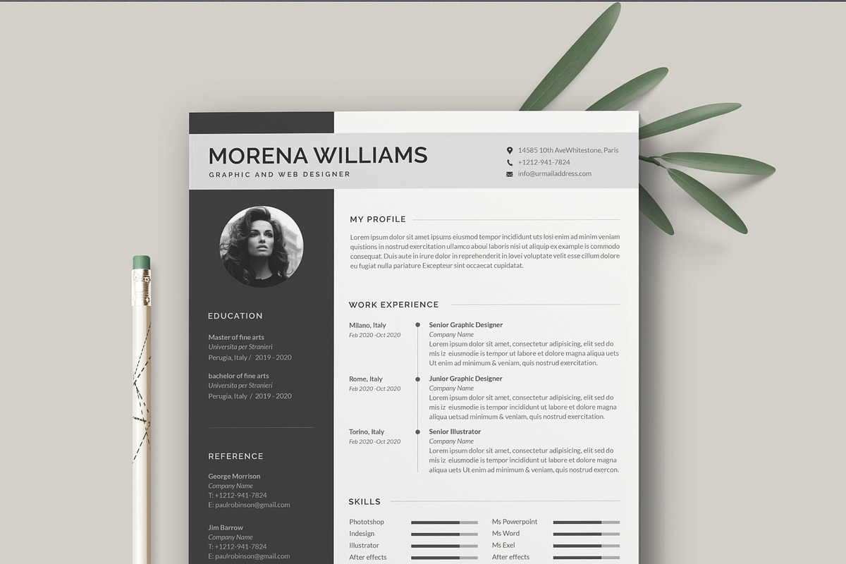 Resume Morena, a Resume Template by Astut (Photo 1 of 5)