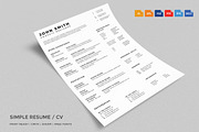Simple Resume CV with Business Card, a Stationery Template by ND Design (Thumbnail 1 of 11)