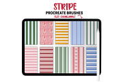 Stripes Procreate Pattern Brushes, a Brush Add-On by Brush Lab (Thumbnail 5 of 10)