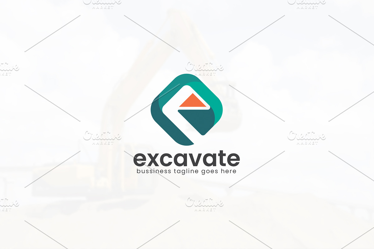 Excavate Letter E Logo, a Branding & Logo Template by Slim Studio (Photo 2 of 4)