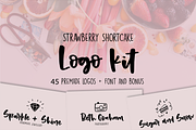 StrawberryShortcake LOGO KIT + Bonus, a Branding & Logo Template by theinkaffair (Thumbnail 1 of 13)