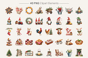 Cozy Farmhouse Christmas Clipart, an Illustration by Artnoy (Thumbnail 2 of 8)