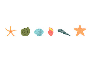 Seashell, starfish illustration, an Animal Illustration by sceptical cactus