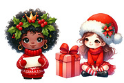 Christmas  Girl Clipart, an Illustration by Designworld (Thumbnail 2 of 6)