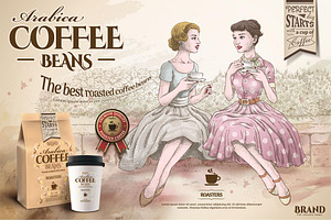 Retro Coffee Beans Ads