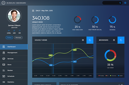 Transparent Dashboard UI Kit