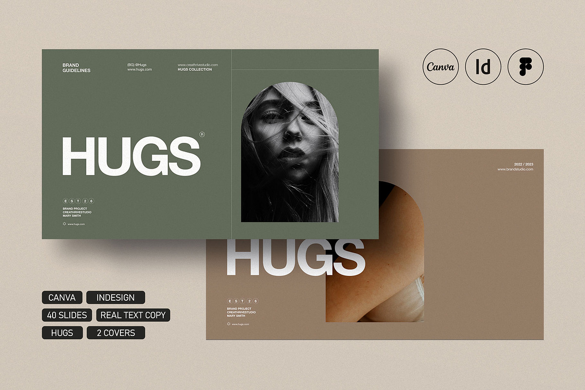 HUGS | Brand Guidelines, a Presentation Template by creathrivestudio (Photo 1 of 15)