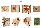Vintage Autumn Collage Clipart Set, an Object Graphic by NatalieArtShop (Thumbnail 7 of 12)