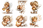 Whimsical Cupid With Hearts Clipart, an Illustration by Daily.Designs (Thumbnail 6 of 8)