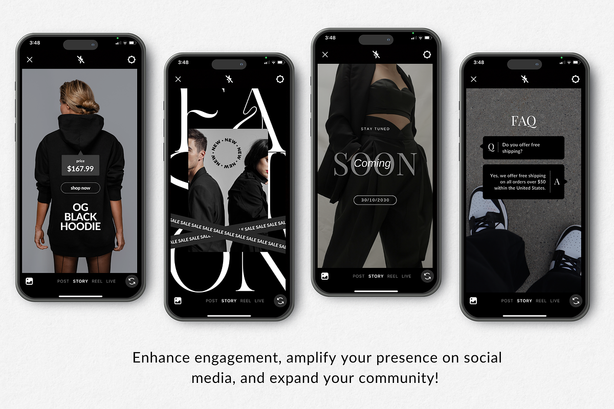 Fashion Instagram Story Templates, a Templates & Theme by TheBohoFactory (Photo 8 of 9)