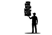 Delivery Driver Silhouette Pack, an Illustration by Amazin_art (Thumbnail 6 of 26)