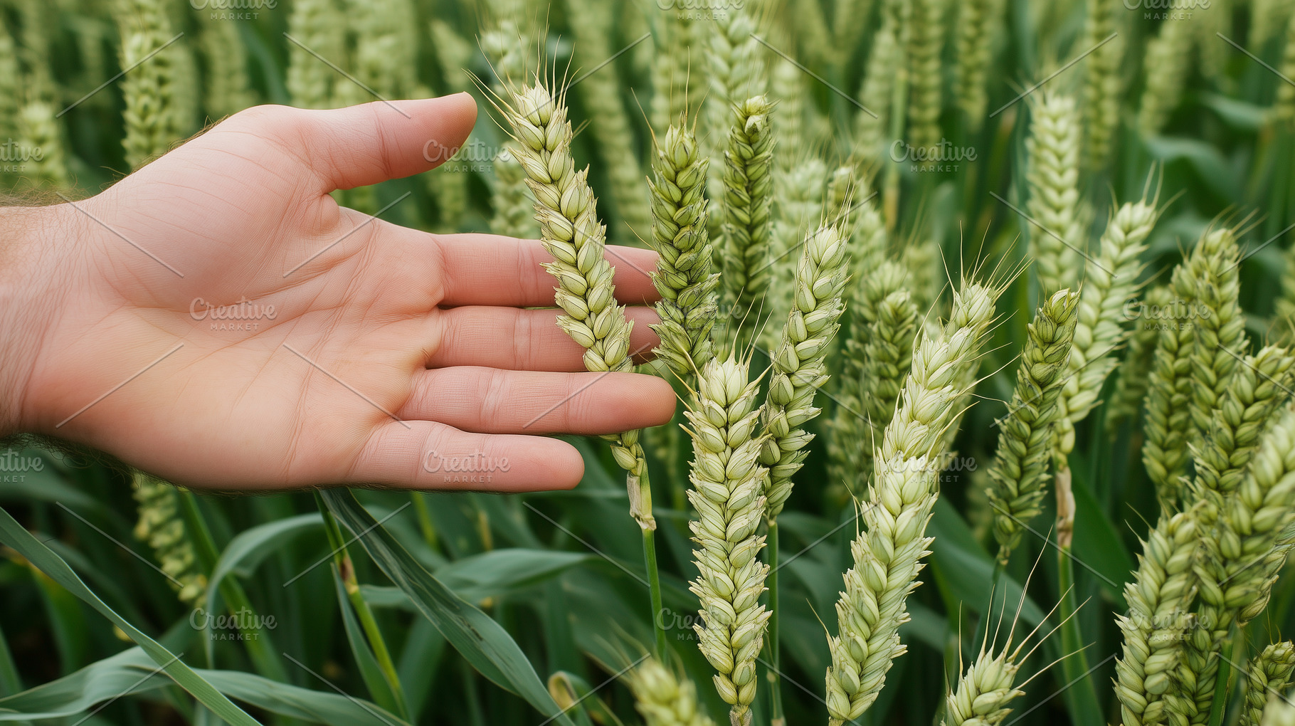 Close up of a farmer’s hand brushing, a Nature Photo by MistyDay