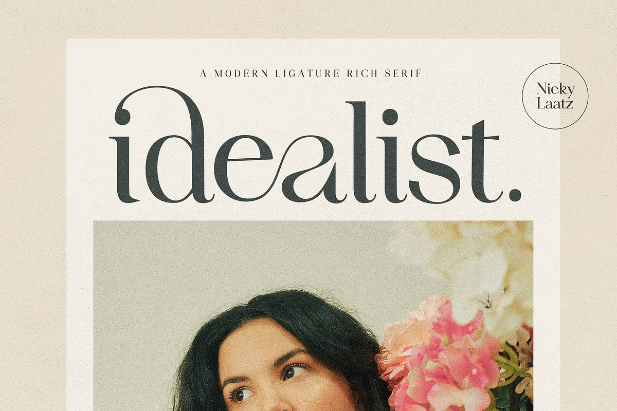 Idealist Serif, a Serif Font by Nicky Laatz (Photo 1 of 34)