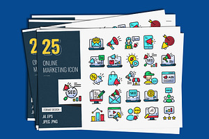 Online Marketing Icon Design, a Duotone Icon by shin_std
