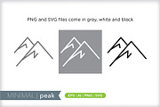 Minimal peak icons, an Outline Icon by Picture Window (Thumbnail 2 of 5)