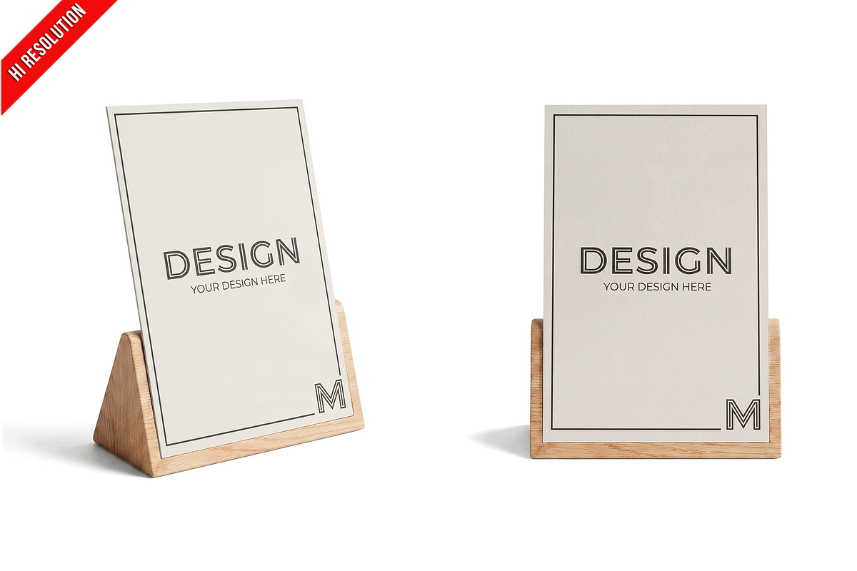 Vertical Table Tent Card PSD, an Advertising Mockup by Bruno's Shop (Photo 1 of 3)