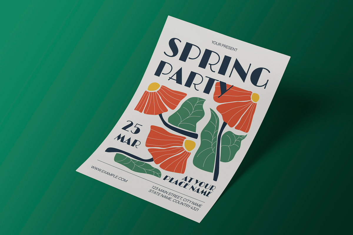 Creative Spring Party Flyer, a Flyer Template by Neermana (Photo 2 of 4)