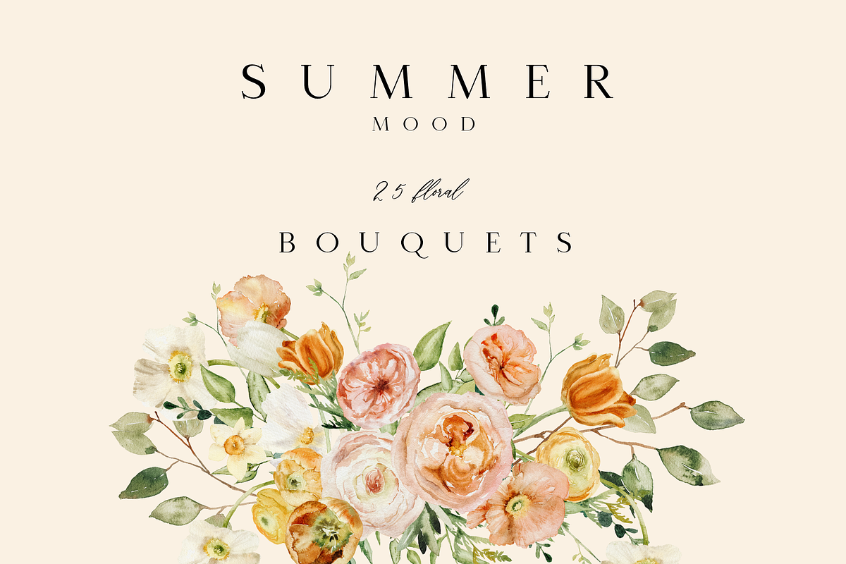 NEW! SUMMER MOOD - watercolor set, a Seasonal Illustration by Youksy (Photo 2 of 14)