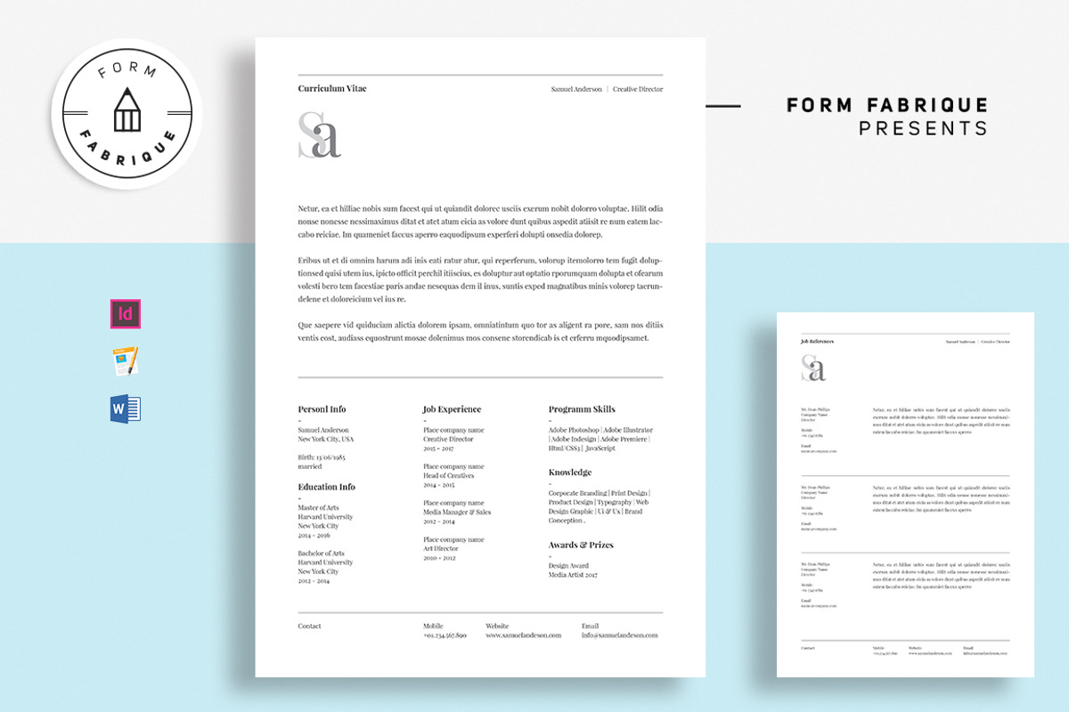Resume/CV, a Resume Template by Form Fabrique (Photo 7 of 11)