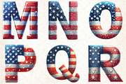 Glitter USA Flag Alphabet Clipart PN, an Illustration by Rose Art (Thumbnail 4 of 7)